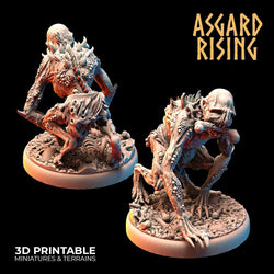 3D Printed Asgard Rising Ghouls Undead Set Round or Square Base 28mm - 32mm (Online Only)