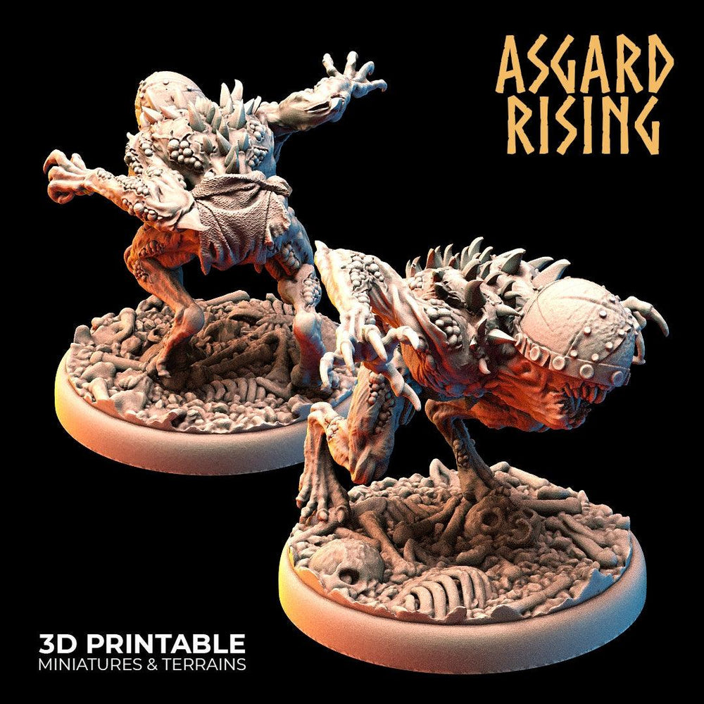 3D Printed Asgard Rising Ghouls Undead Set Round or Square Base 28mm - 32mm (Online Only)