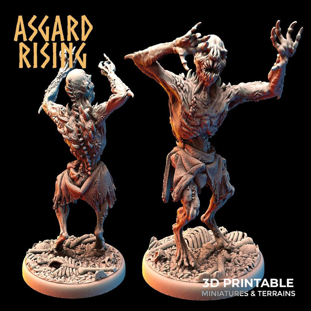 3D Printed Asgard Rising Ghouls Undead Set Round or Square Base 28mm - 32mm (Online Only)