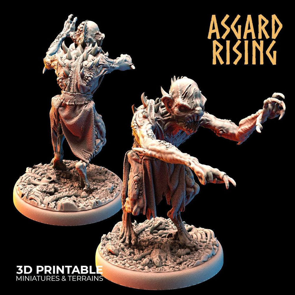 3D Printed Asgard Rising Ghouls Undead Set Round or Square Base 28mm - 32mm (Online Only)