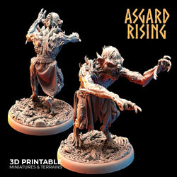 3D Printed Asgard Rising Ghouls Undead Set Round or Square Base 28mm - 32mm (Online Only)