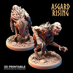 3D Printed Asgard Rising Ghouls Undead Set Round or Square Base 28mm - 32mm (Online Only)