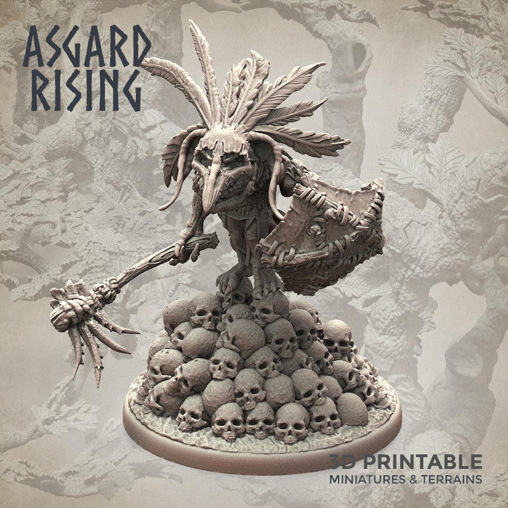 3D Printed Asgard Rising Goblin Chieftain 28mm-32mm Ragnarok D&D (Online Only)