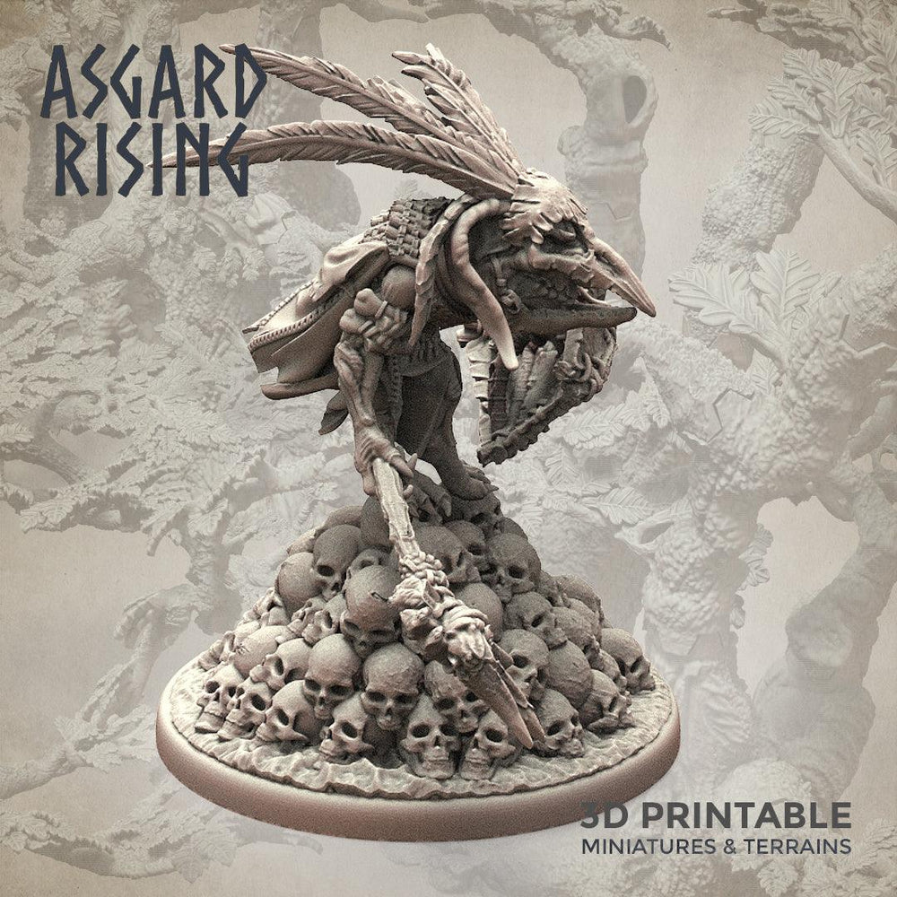 3D Printed Asgard Rising Goblin Chieftain 28mm-32mm Ragnarok D&D (Online Only)