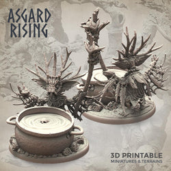 3D Printed Asgard Rising Goblin Shaman 28mm-32mm Ragnarok D&D (Online Only)