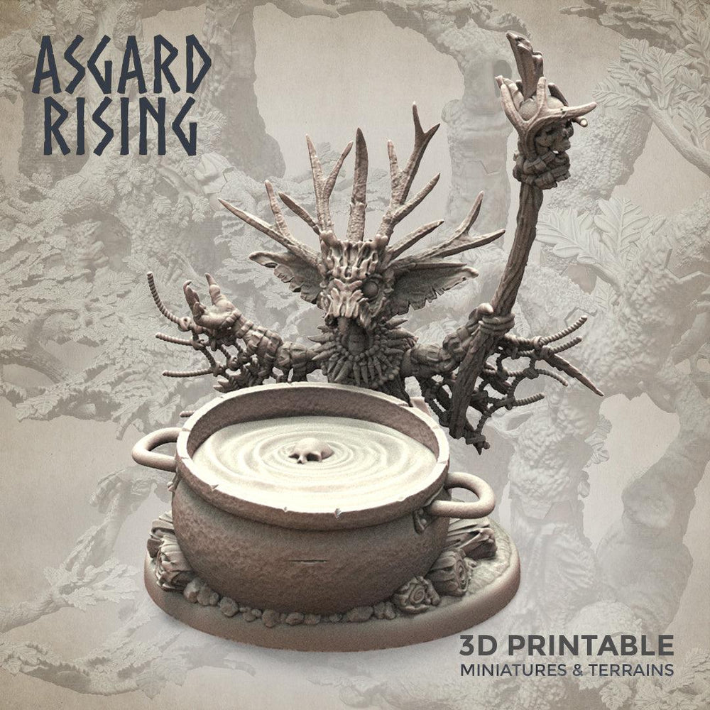 3D Printed Asgard Rising Goblin Shaman 28mm-32mm Ragnarok D&D (Online Only)