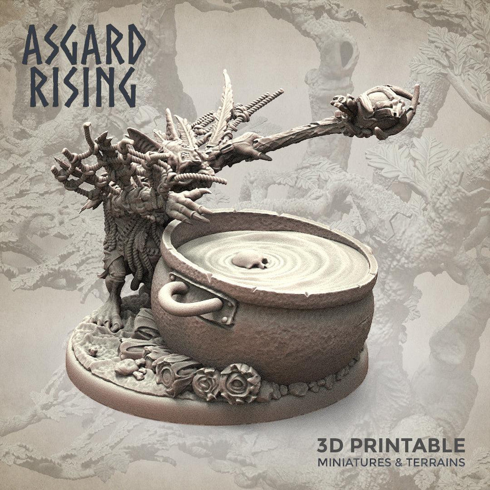 3D Printed Asgard Rising Goblin Shaman 28mm-32mm Ragnarok D&D (Online Only)