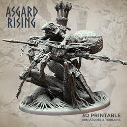 3D Printed Asgard Rising Goblin Spiders Riders Set 32mm Ragnarok D&D (Online Only)