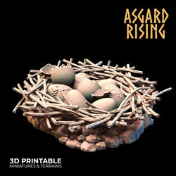 3D Printed Asgard Rising Griffin Nest Set - 32mm D&D (Online Only)