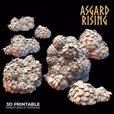 3D Printed Asgard Rising Hedge Bushes Set 28 - 32mm Ragnarok D&D (Online Only)