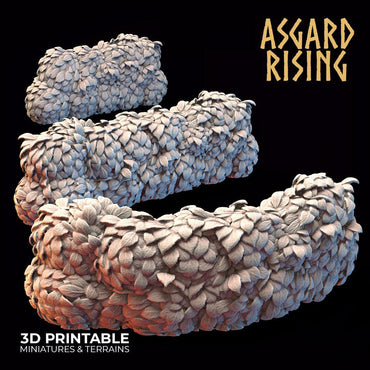 3D Printed Asgard Rising Hedge Bushes Set 28 - 32mm Ragnarok D&D (Online Only)