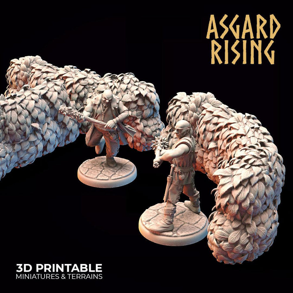 3D Printed Asgard Rising Hedge Bushes Set 28 - 32mm Ragnarok D&D (Online Only)