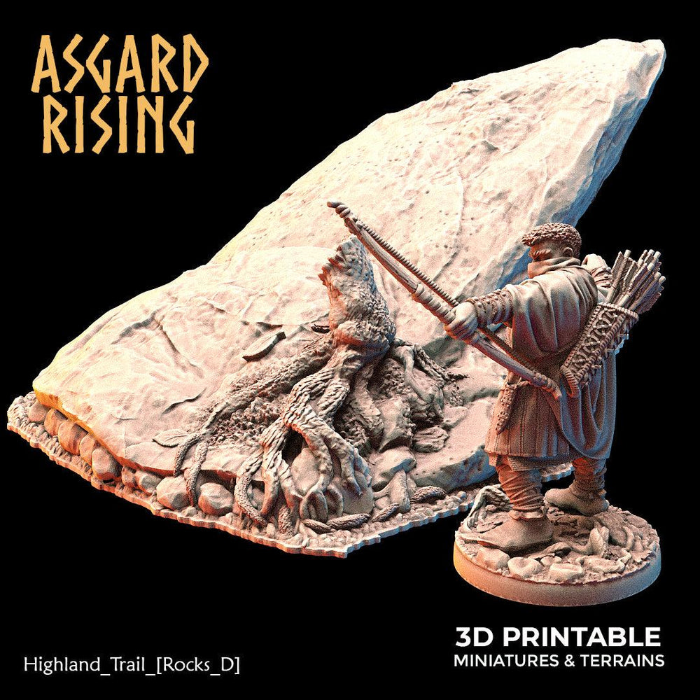 3D Printed Asgard Rising Highland Trail Terrain Set 28 32 mm Wargaming DnD (Online Only)