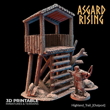3D Printed Asgard Rising Highland Trail Terrain Set 28 32 mm Wargaming DnD (Online Only)