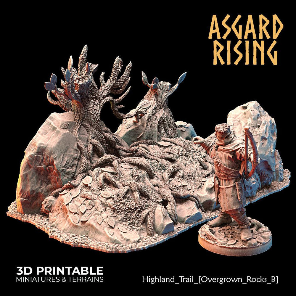3D Printed Asgard Rising Highland Trail Terrain Set 28 32 mm Wargaming DnD (Online Only)