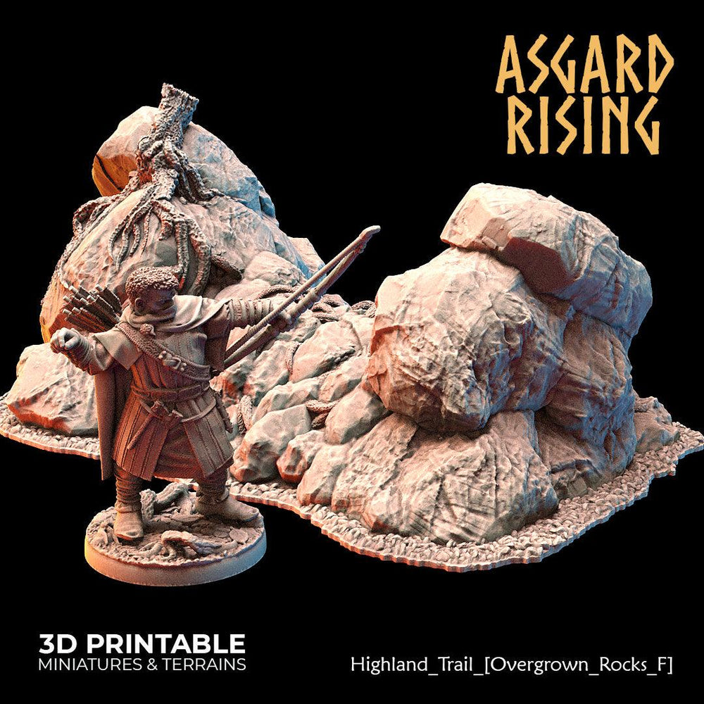 3D Printed Asgard Rising Highland Trail Terrain Set 28 32 mm Wargaming DnD (Online Only)