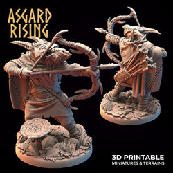 3D Printed Asgard Rising Hunter of the Mountain King 28mm - 32mm Ragnarok D&D (Online Only)