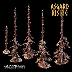 3D Printed Asgard Rising Infected Conifers Spruce Modular Forest Set 28mm 32mm D&D (Online Only)
