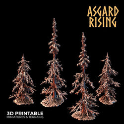 3D Printed Asgard Rising Infected Conifers Spruce Modular Forest Set 28mm 32mm D&D (Online Only)