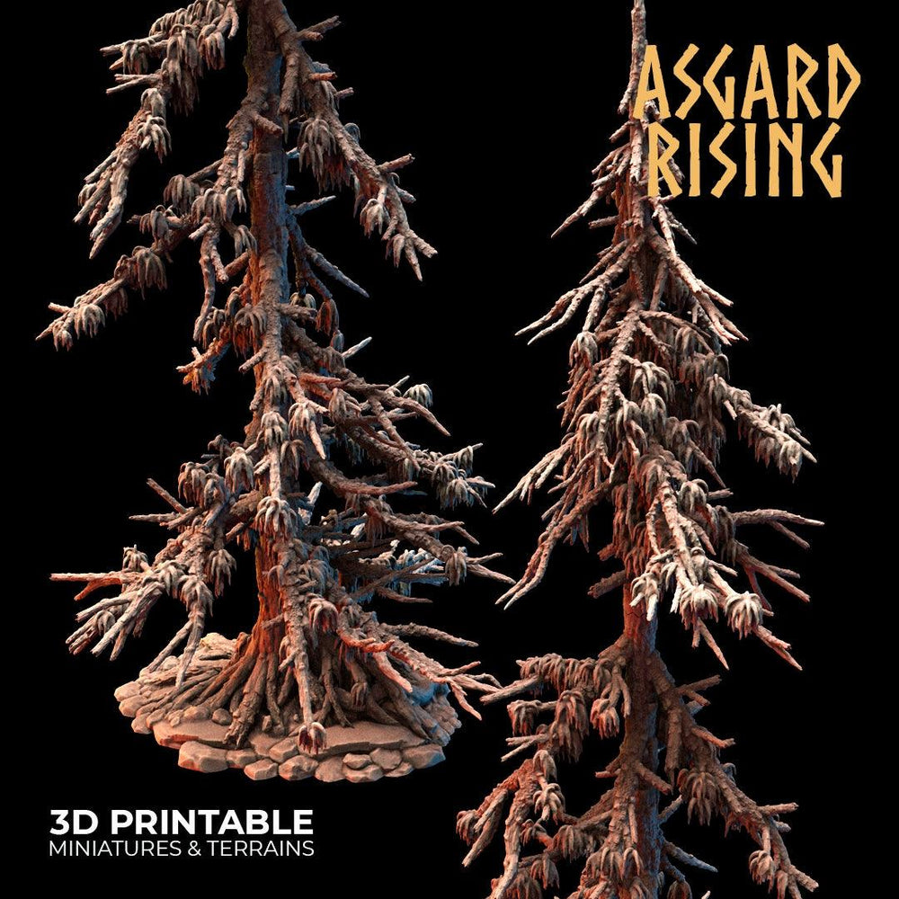3D Printed Asgard Rising Infected Conifers Spruce Modular Forest Set 28mm 32mm D&D (Online Only)