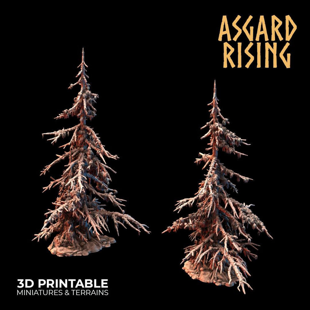 3D Printed Asgard Rising Infected Conifers Spruce Modular Forest Set 28mm 32mm D&D (Online Only)