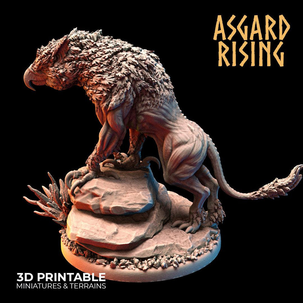 3D Printed Asgard Rising Keythong Wingless Griffin Set - 32mm D&D (Online Only)