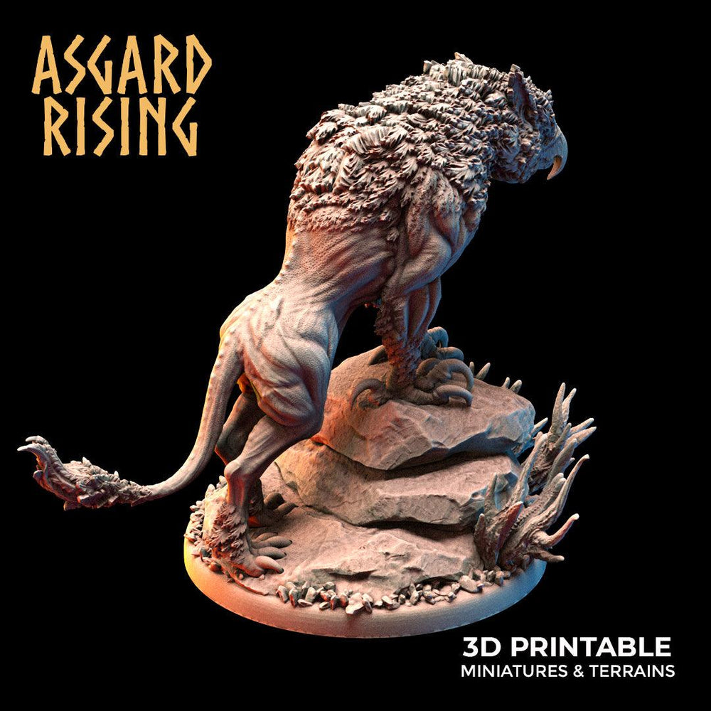 3D Printed Asgard Rising Keythong Wingless Griffin Set - 32mm D&D (Online Only)