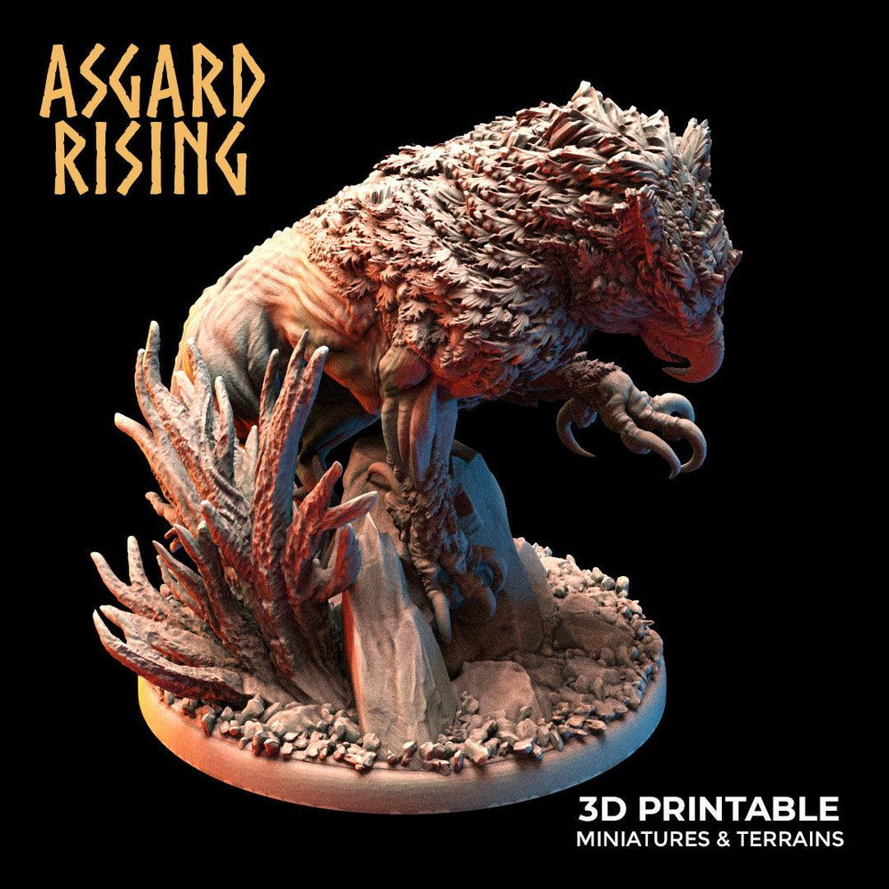 3D Printed Asgard Rising Keythong Wingless Griffin Set - 32mm D&D (Online Only)