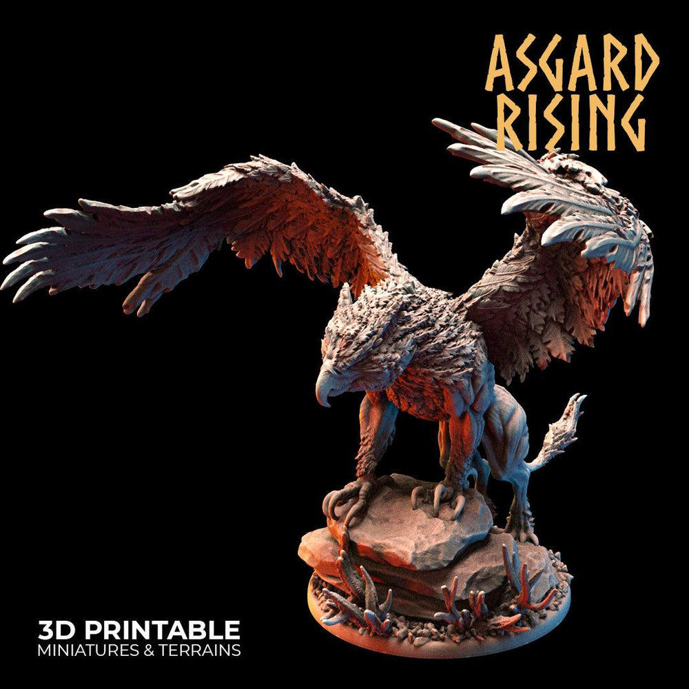 3D Printed Asgard Rising King of all Creatures Griffin Set - 32mm D&D (Online Only)