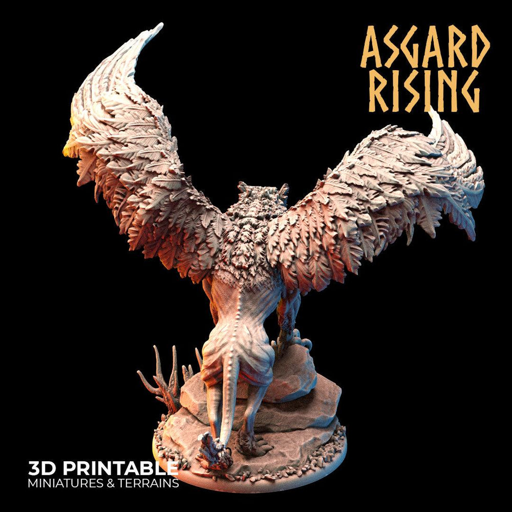 3D Printed Asgard Rising King of all Creatures Griffin Set - 32mm D&D (Online Only)