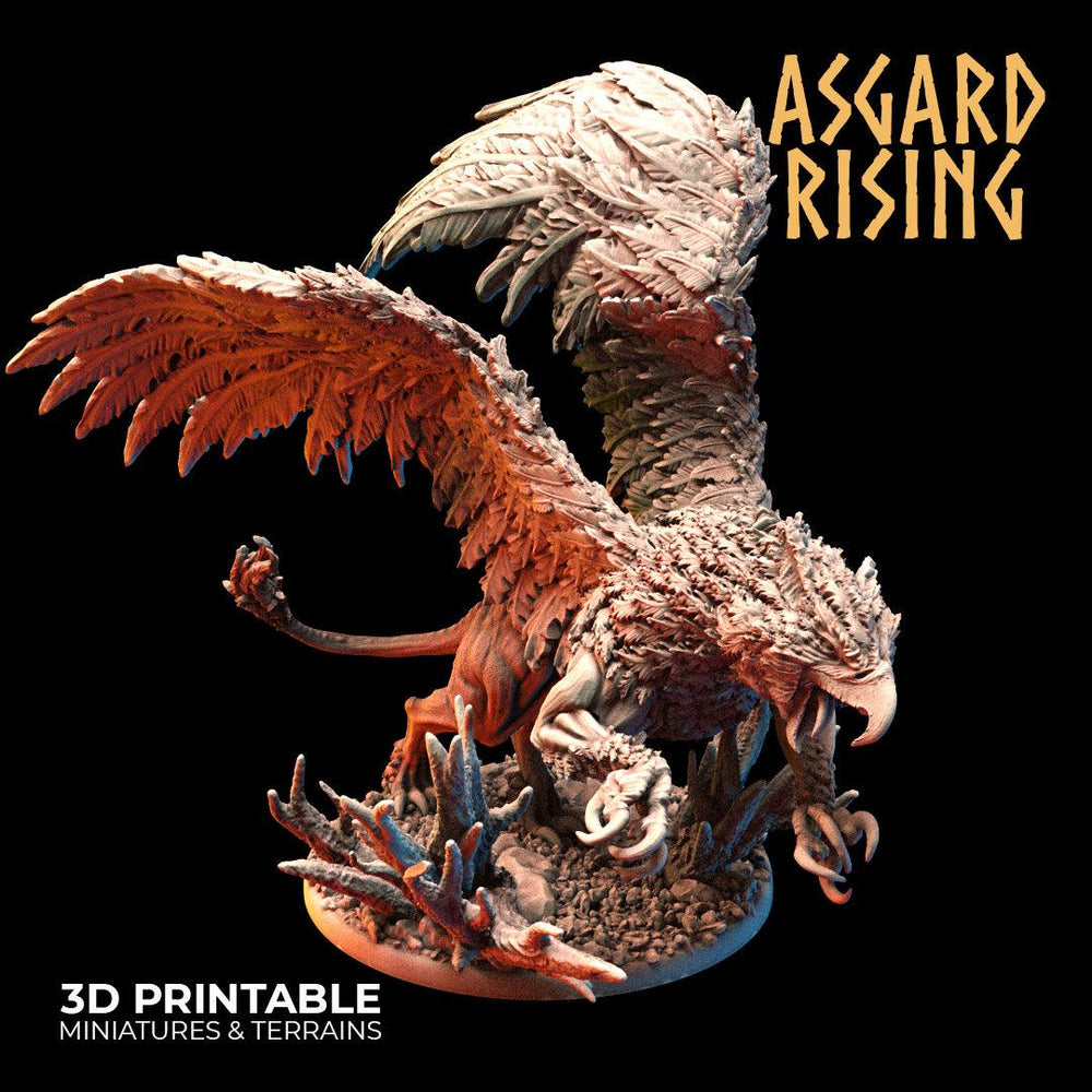 3D Printed Asgard Rising King of all Creatures Griffin Set - 32mm D&D (Online Only)