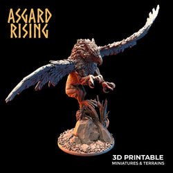 3D Printed Asgard Rising King of all Creatures Griffin Set - 32mm D&D (Online Only)
