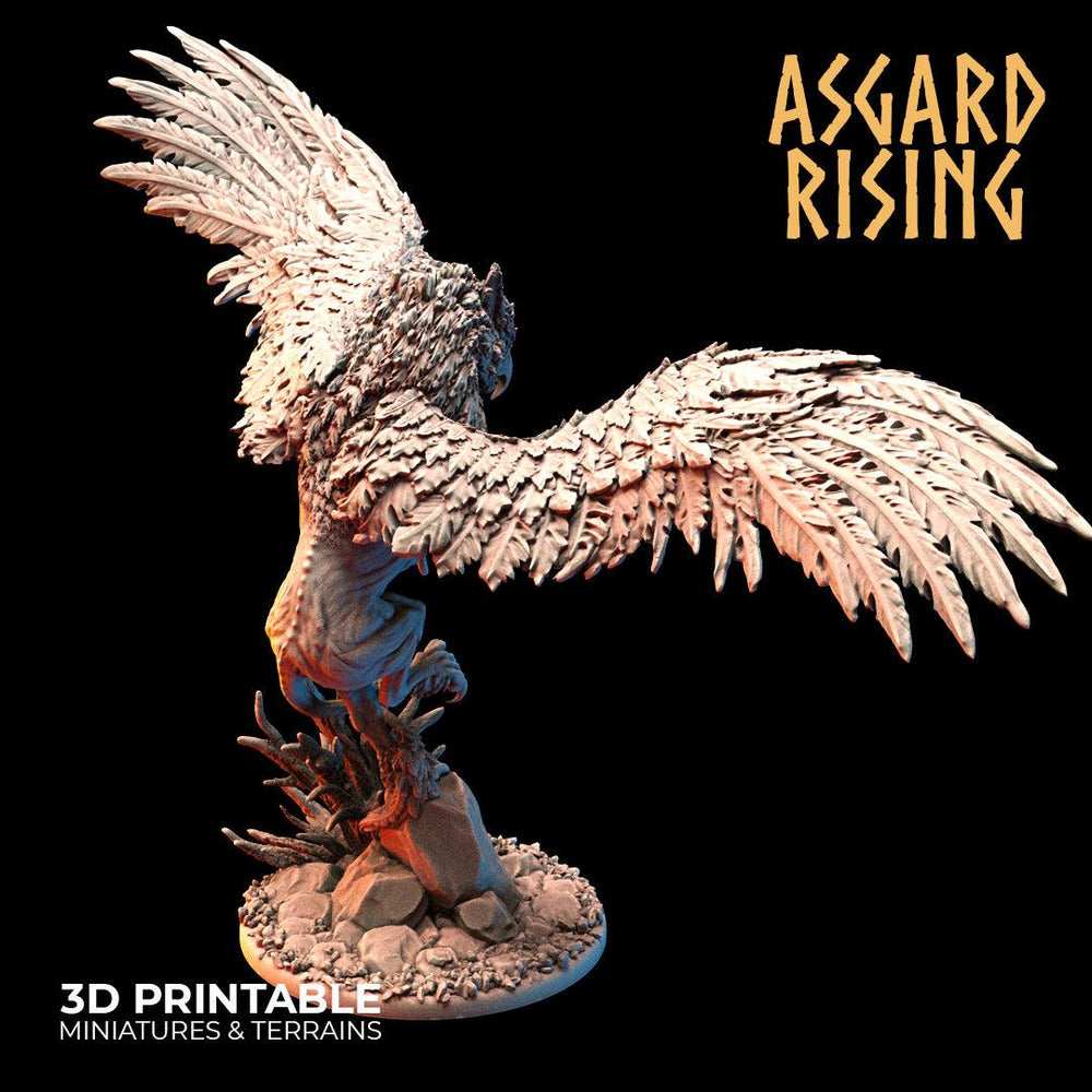 3D Printed Asgard Rising King of all Creatures Griffin Set - 32mm D&D (Online Only)