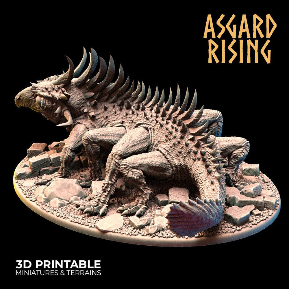 3D Printed Asgard Rising King of Serpents - Basilisk 32mm D&D (Online Only)