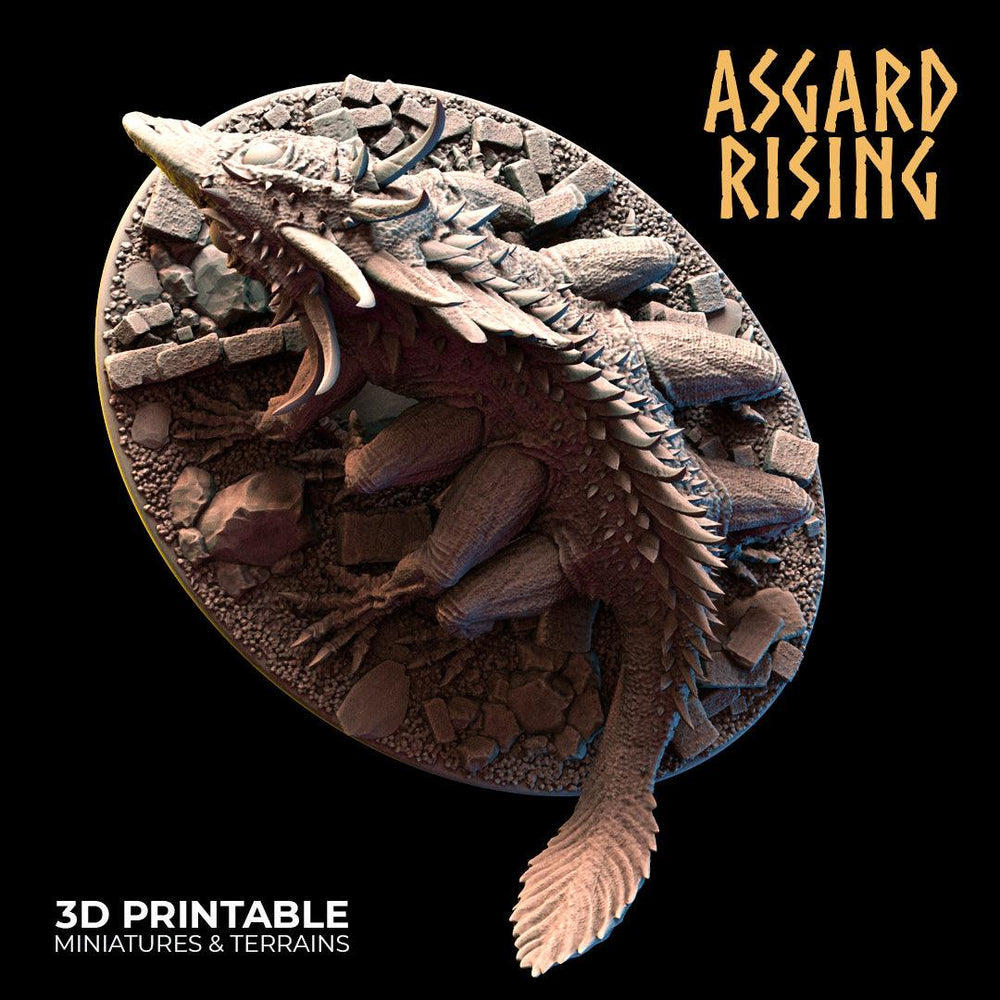 3D Printed Asgard Rising King of Serpents - Basilisk 32mm D&D (Online Only)