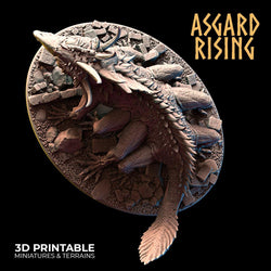 3D Printed Asgard Rising King of Serpents - Basilisk 32mm D&D (Online Only)