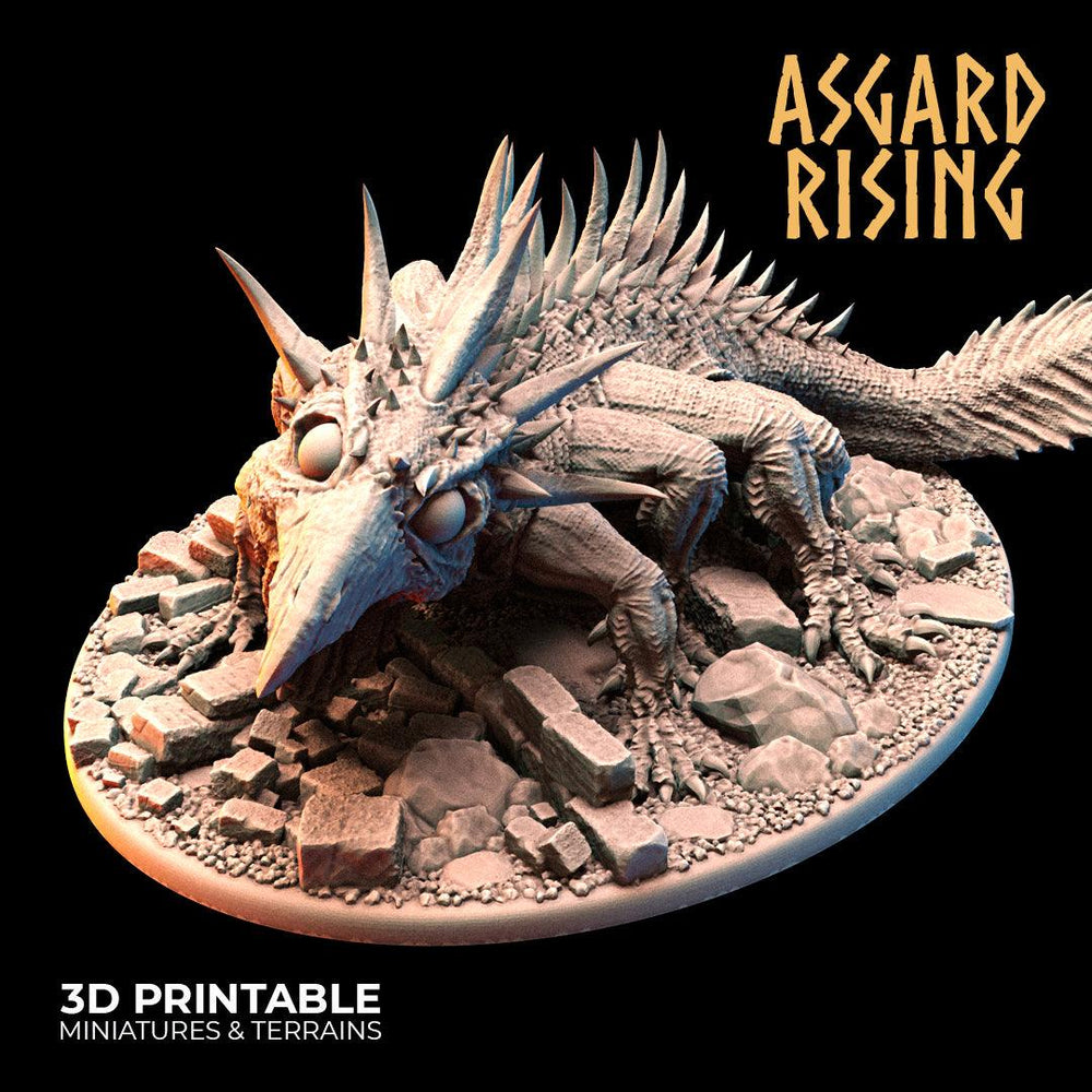 3D Printed Asgard Rising King of Serpents - Basilisk 32mm D&D (Online Only)