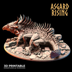 3D Printed Asgard Rising King of Serpents - Basilisk 32mm D&D (Online Only)