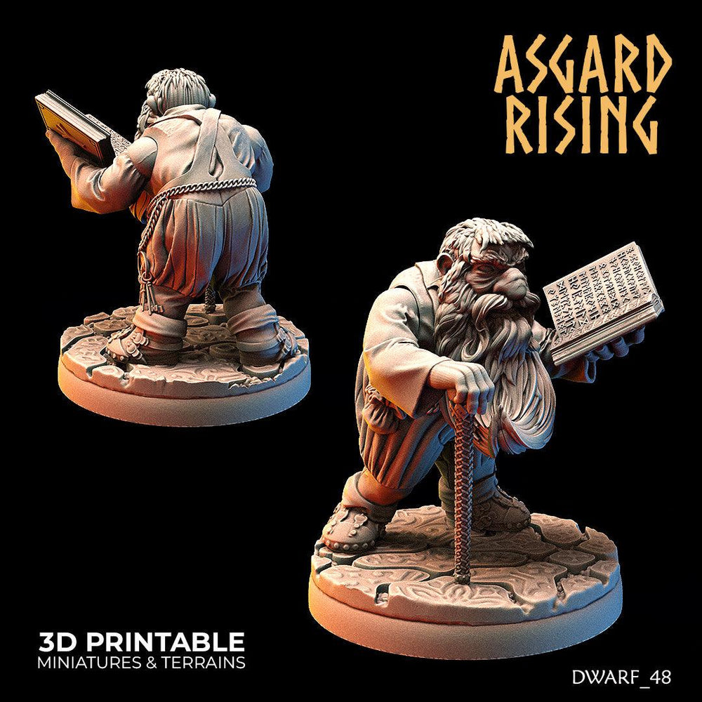 3D Printed Asgard Rising Male Dwarven Townsfolk Modular Set 28mm - 32mm (Online Only)