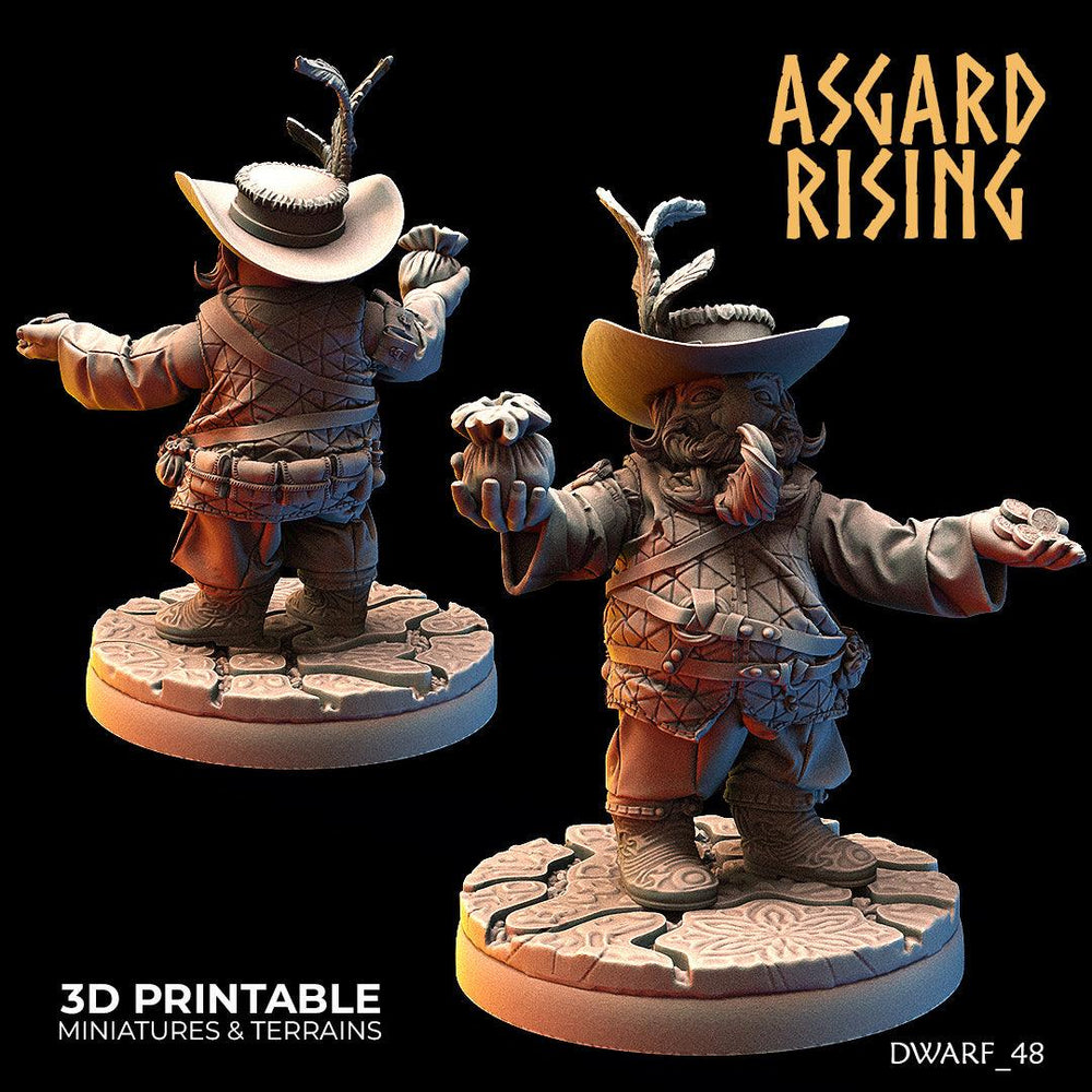 3D Printed Asgard Rising Male Dwarven Townsfolk Modular Set 28mm - 32mm (Online Only)