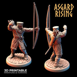 3D Printed Asgard Rising Medieval Bowmen Set 28mm - 32mm Ragnarok D&D (Online Only)