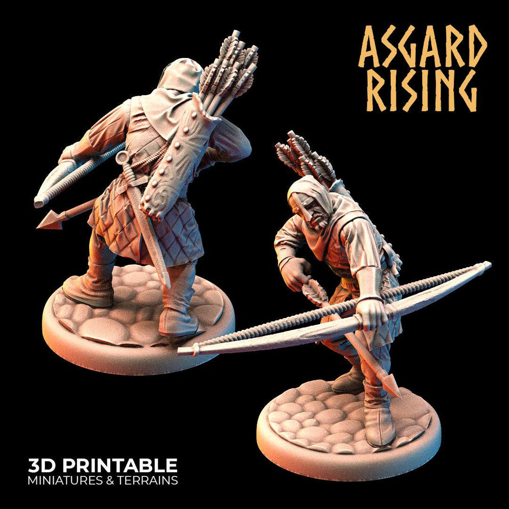 3D Printed Asgard Rising Medieval Bowmen Set 28mm - 32mm Ragnarok D&D (Online Only)