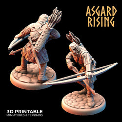 3D Printed Asgard Rising Medieval Bowmen Set 28mm - 32mm Ragnarok D&D (Online Only)