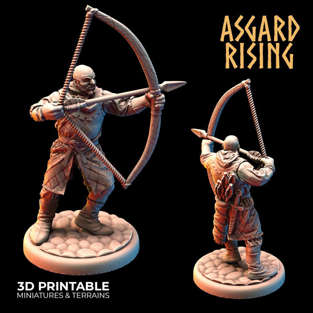 3D Printed Asgard Rising Medieval Bowmen Set 28mm - 32mm Ragnarok D&D (Online Only)