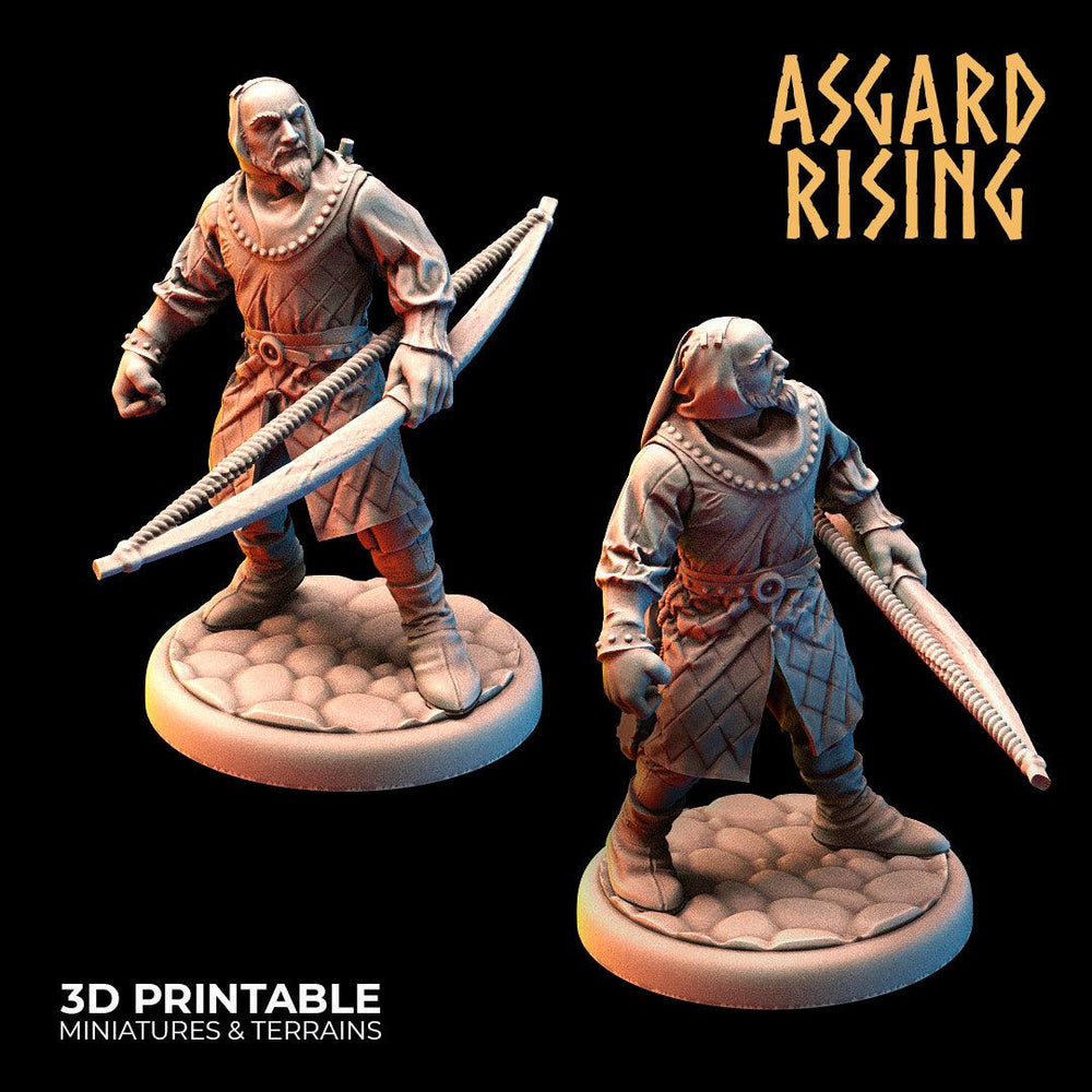 3D Printed Asgard Rising Medieval Bowmen Set 28mm - 32mm Ragnarok D&D (Online Only)