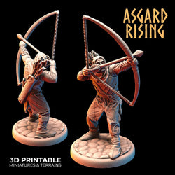 3D Printed Asgard Rising Medieval Bowmen Set 28mm - 32mm Ragnarok D&D (Online Only)