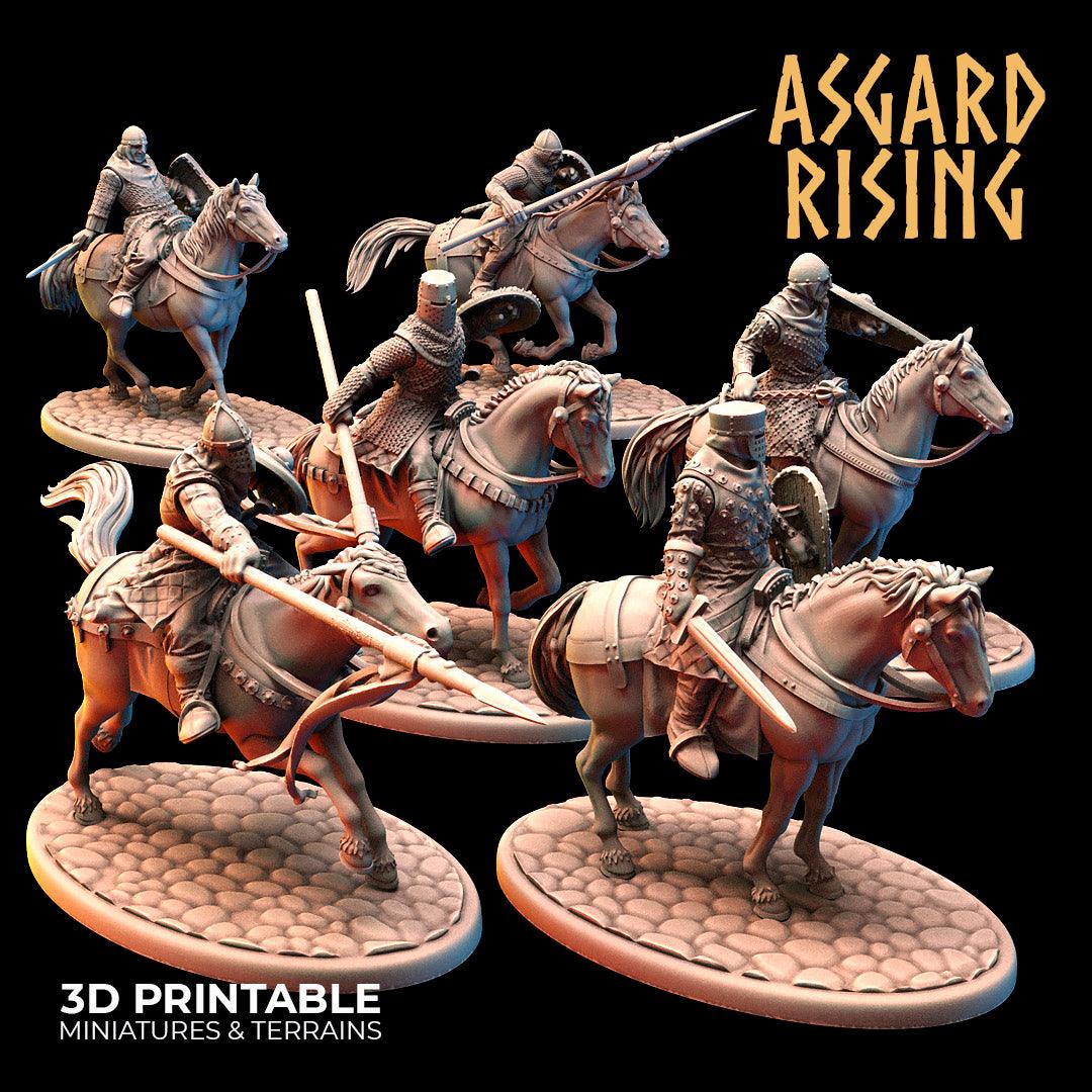 3D Printed Asgard Rising Medieval Calvary Set 28mm - 32mm Ragnarok D&D (Online Only)