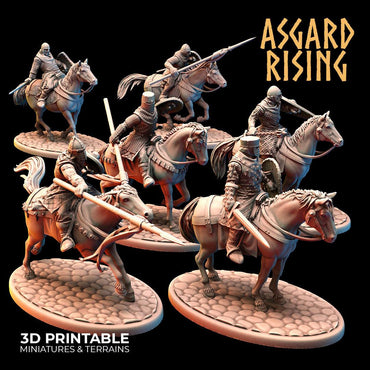 3D Printed Asgard Rising Medieval Calvary Set 28mm - 32mm Ragnarok D&D (Online Only)