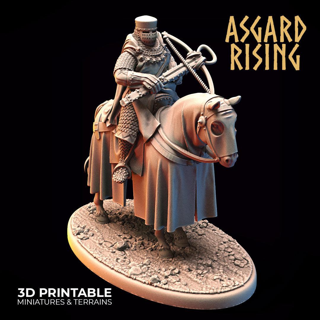 3D Printed Asgard Rising Medieval Heavy Calvary Crossbowman 32mm Ragnarok D&D (Online Only)