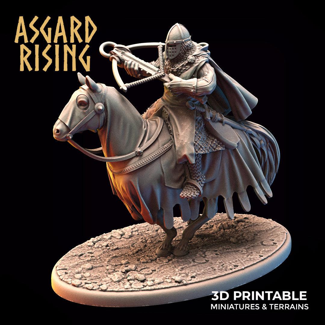 3D Printed Asgard Rising Medieval Heavy Calvary Running Crossbowman 32mm Ragnarok D&D (Online Only)